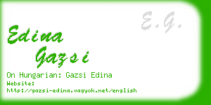 edina gazsi business card